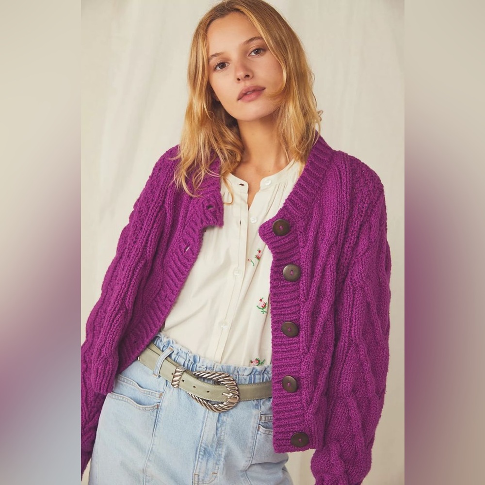 Free people chunky knit sweater size medium